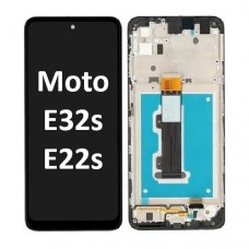 Motorola Moto E32s / E22s (2022) LCD touch screen with frame (Original Service Pack) [Black] 5D68C20795/5D68C21370